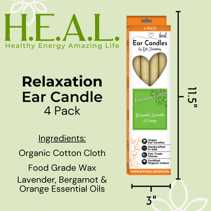 Lavender, Bergamot & Orange Ear Candles by Doc Harmony: 2-Pack