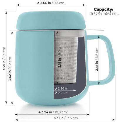 White Porcelain Mug Cup With Infuser