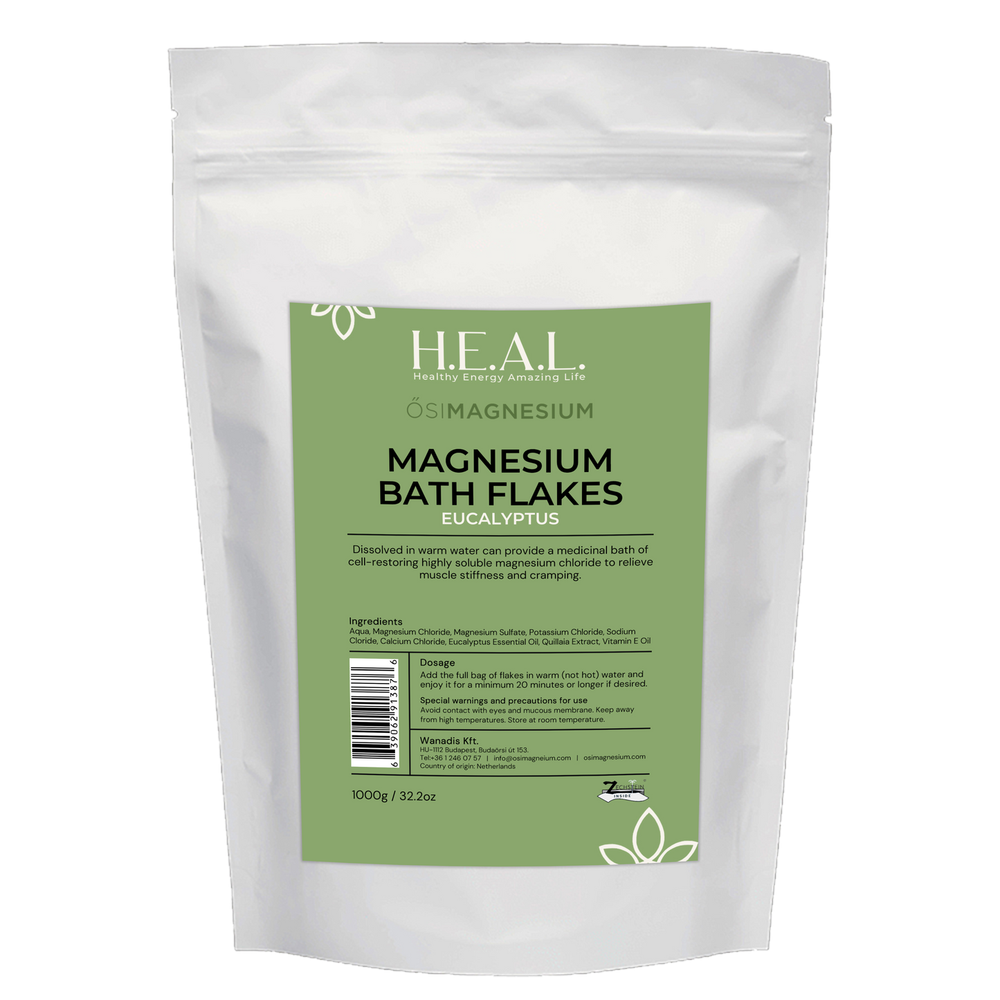 ŐSIMAGNESIUM Bath Flakes with Eucalyptus Essential Oil