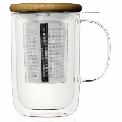 Venus Double Wall Glass Cup With Infuser