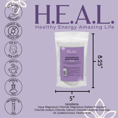 ŐSIMAGNESIUM Bath Flakes with Lavender Essential Oil