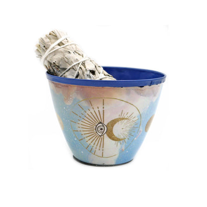 Metal Smudging Bowl - Celestial Eye