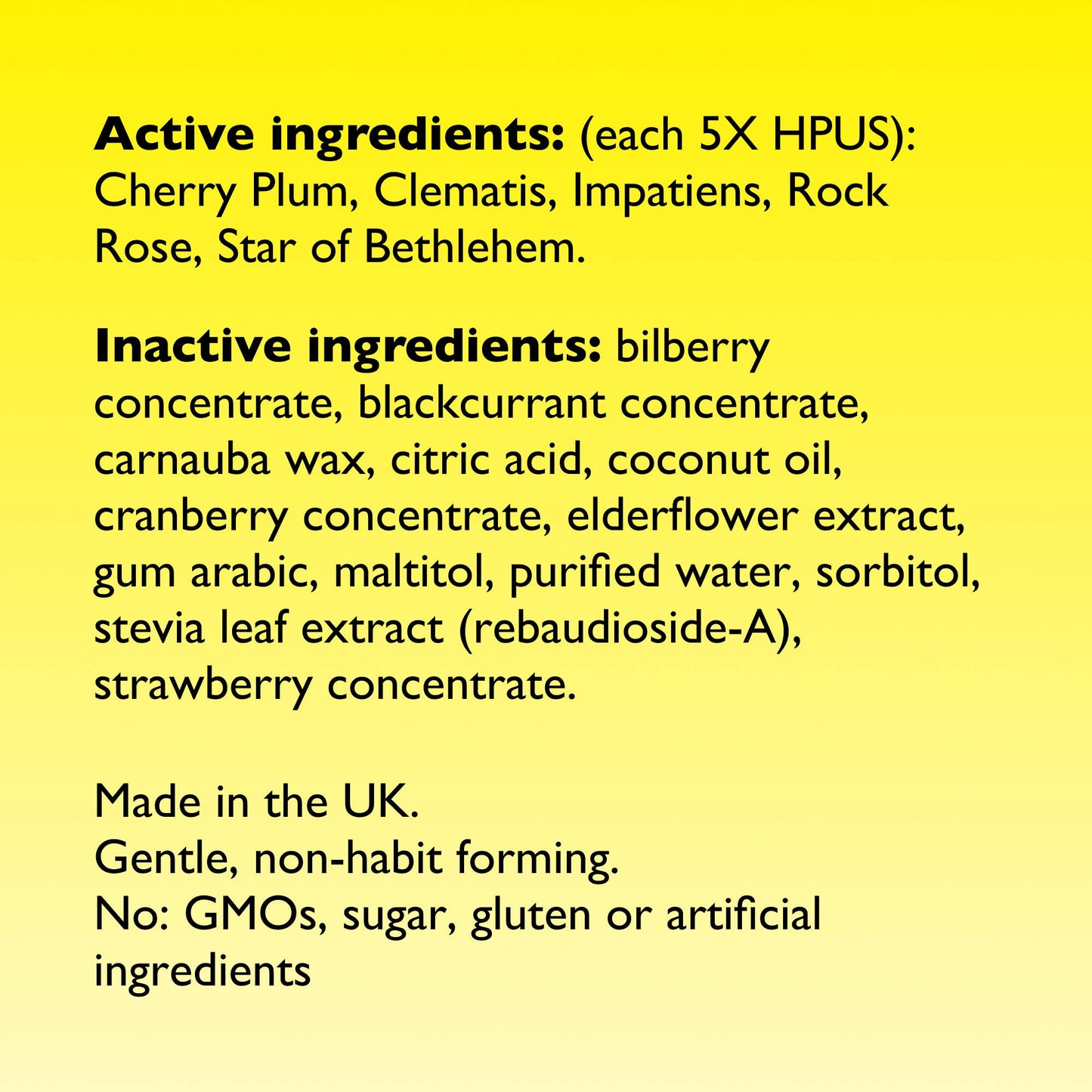 RESCUE Bach PASTILLES, Mixed Berry Flavor, Stress Relief