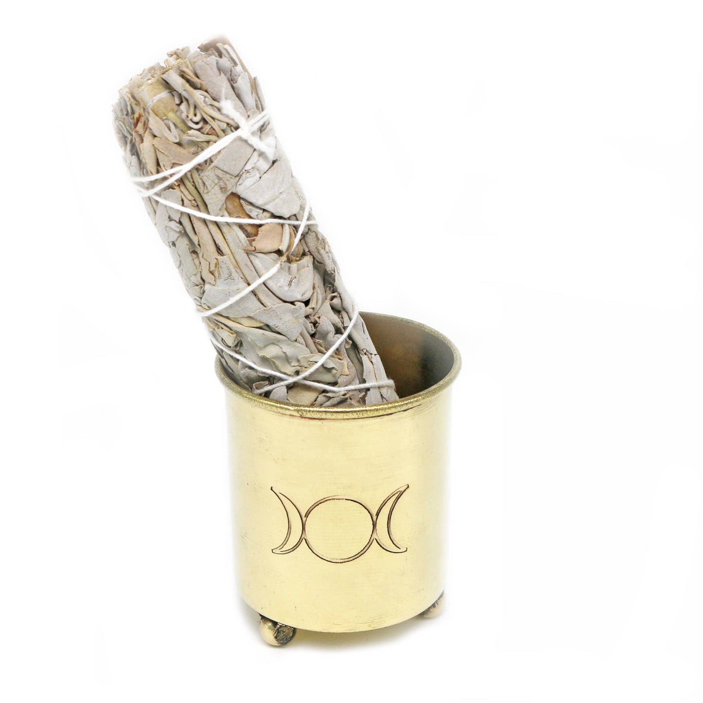 Brass Incense Burner: Triple Moon