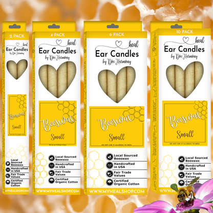 Unscented Beeswax Ear Candles by Doc Harmony: 2-Pack