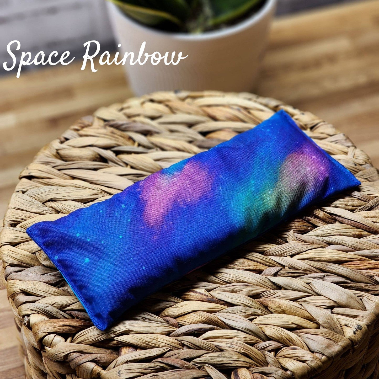 Aromatherapy Hot/Cold Weighted Eye Pillow - Moon and Sky fab: Boho Space / Rice / Unscented