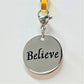 Believe Charm Pendant Silver