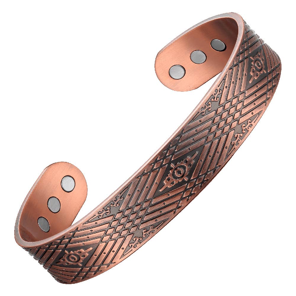 P 34  copper therapy bracelet southwest design with magnets