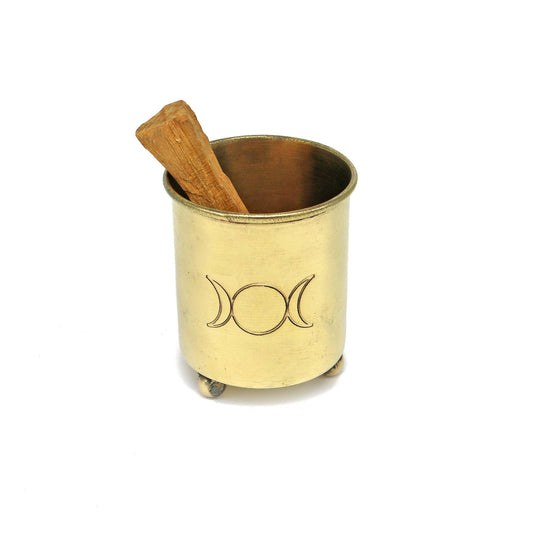 Brass Incense Burner: Triple Moon