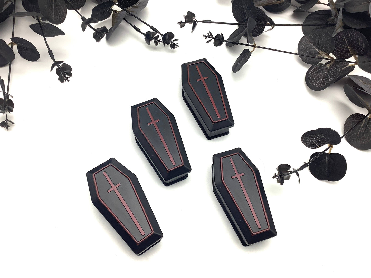 Black Tea and Roses in a Halloween Coffin Box