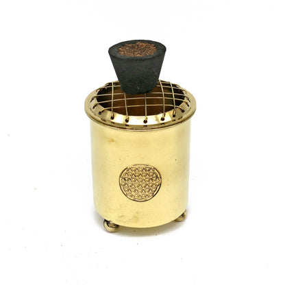 Brass Incense Burner: Flower of Life