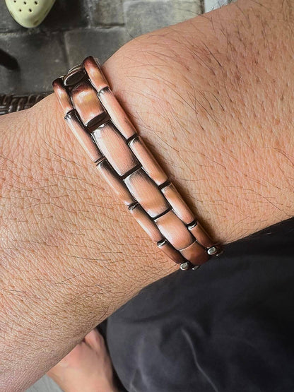 Link Copper Adjustable Magnetic men style Bracelet
