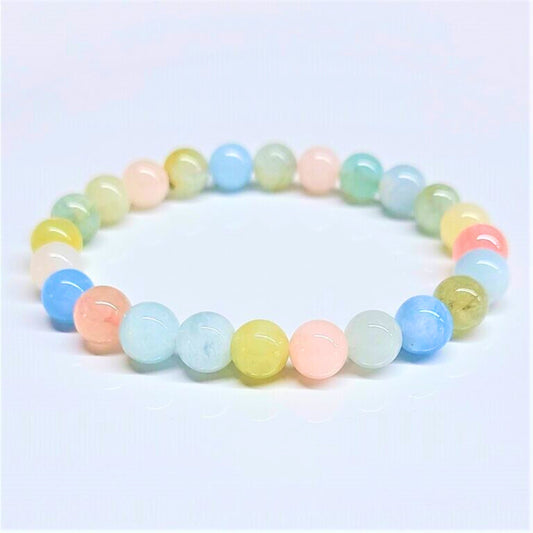 Morganite Beaded Bracelets 8mm