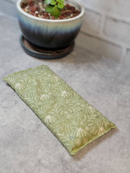 Aromatherapy Hot/Cold Weighted Eye Pillow - Soothing Pattern: Stripes / Rice / Lavender Flowers