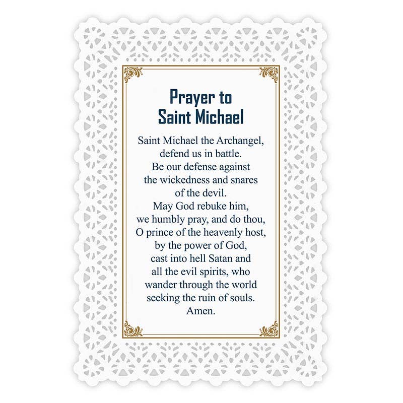 St Michael Prayer Card