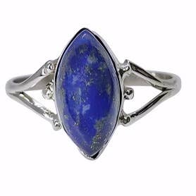 Lapis Stone Sterling Silver Ring: 6