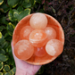 Peach Selenite Spheres