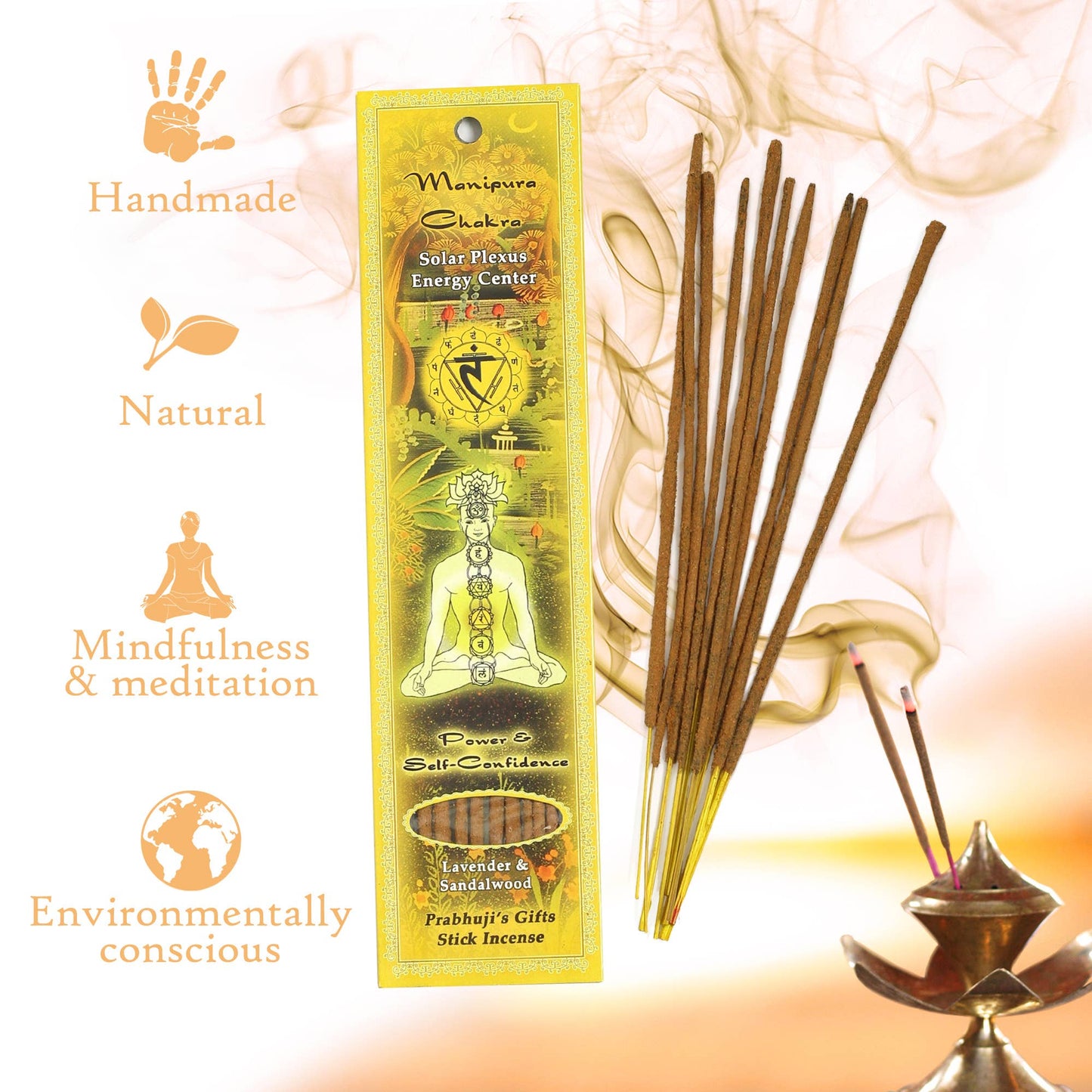 Incense Sticks Solar Plexus Chakra Manipura - Power and Self-confidence