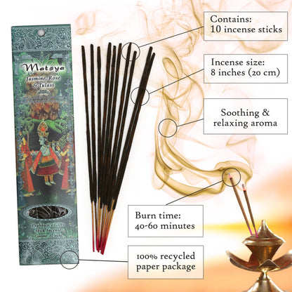 Incense Sticks Matsya - Jasmine, Rose, and Tulasi