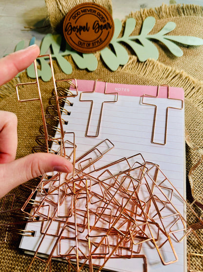 Jumbo Cross Bookmark Paperclips