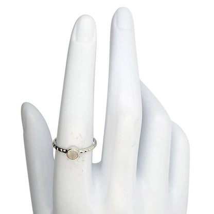 Faceted Moonstone Sterling Silver Ring: 7