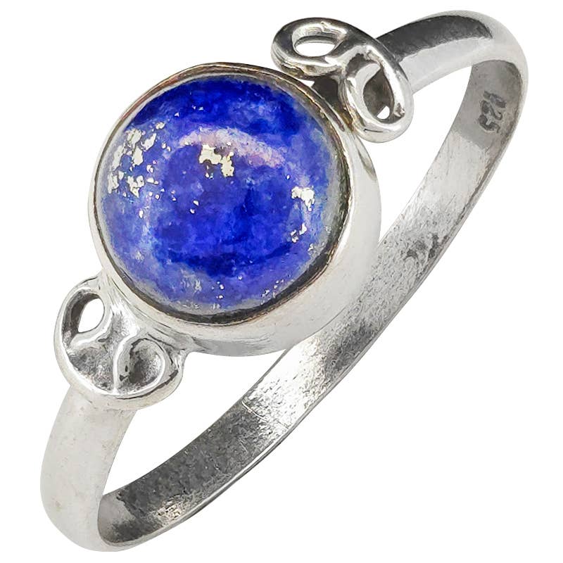 Lapis Sterling Silver Ring: 9