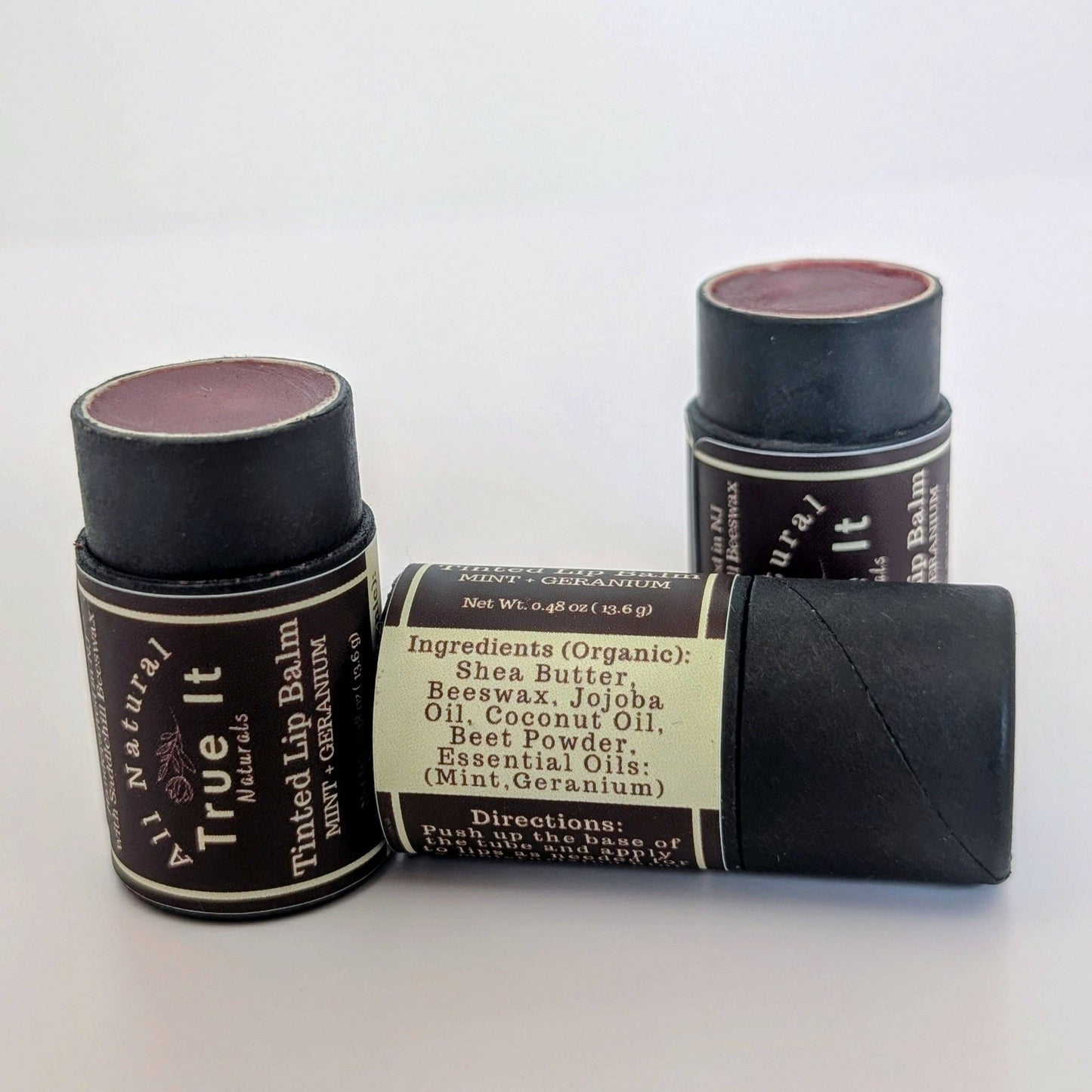 Naturally Tinted Geranium and Mint Lip Balm