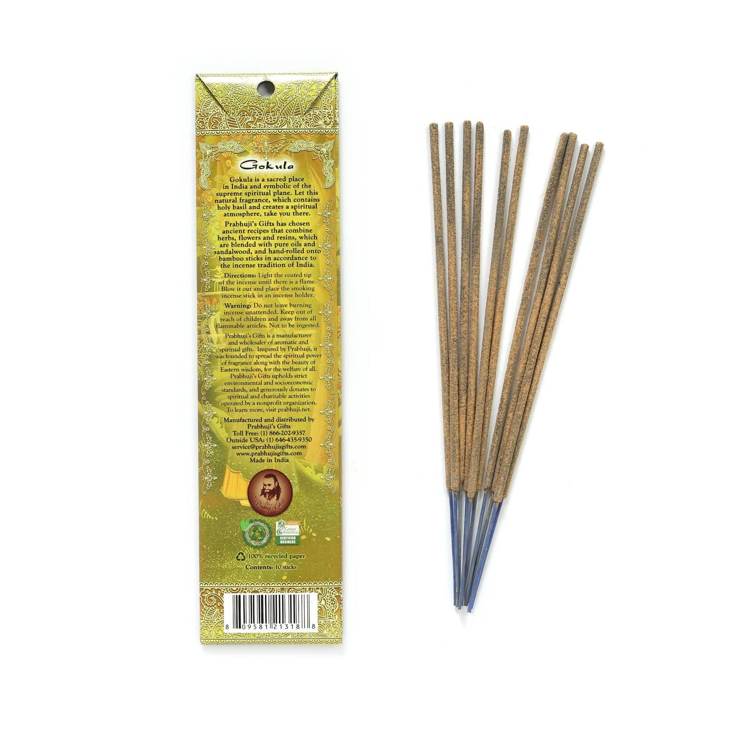 Incense Sticks Gokula - Myrrh, Vanilla, and Tulsi