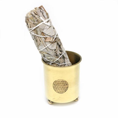 Brass Incense Burner: Flower of Life