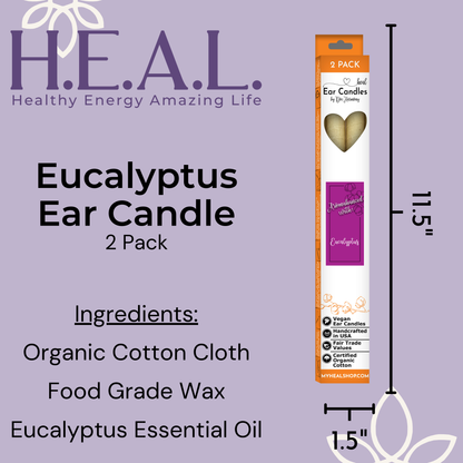 Eucalyptus Ear Candles by Doc Harmony: 2-Pack