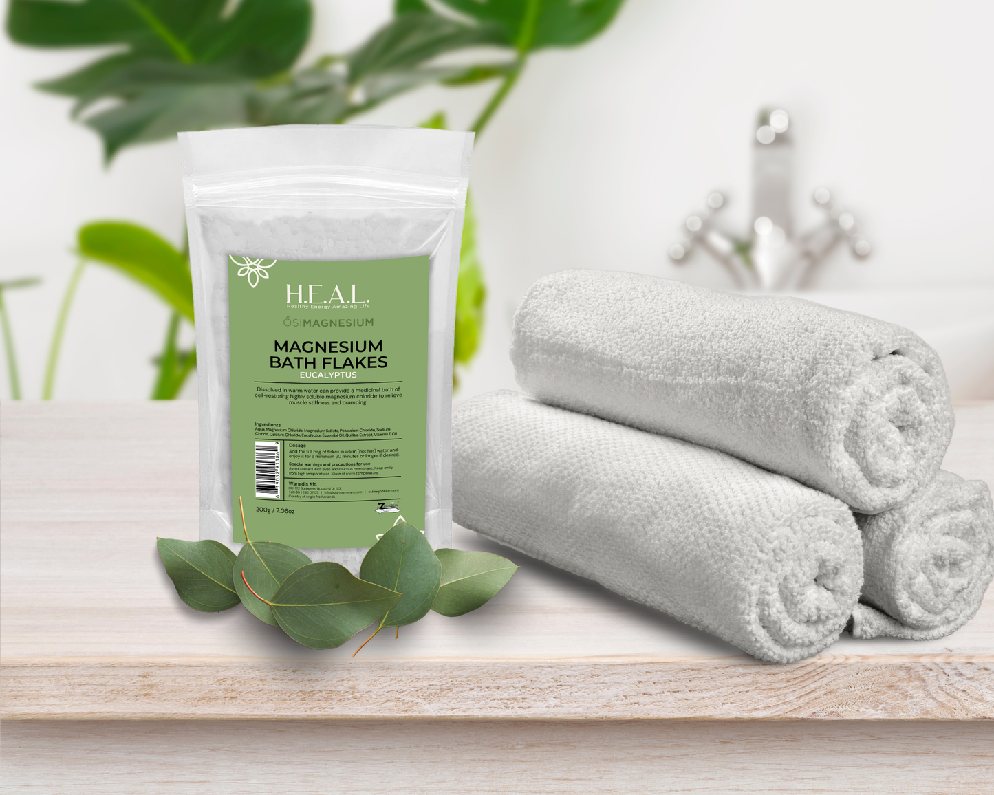 ŐSIMAGNESIUM Bath Flakes with Eucalyptus Essential Oil