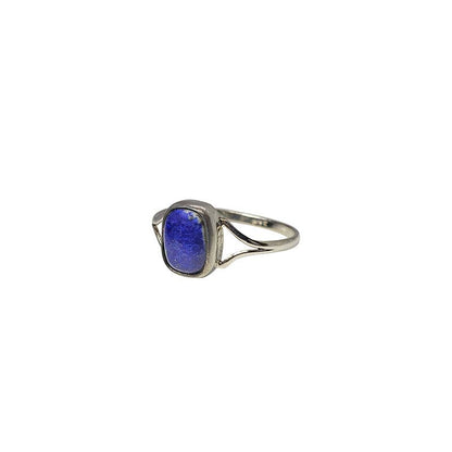 Lapis Stone Sterling Silver Ring: 8
