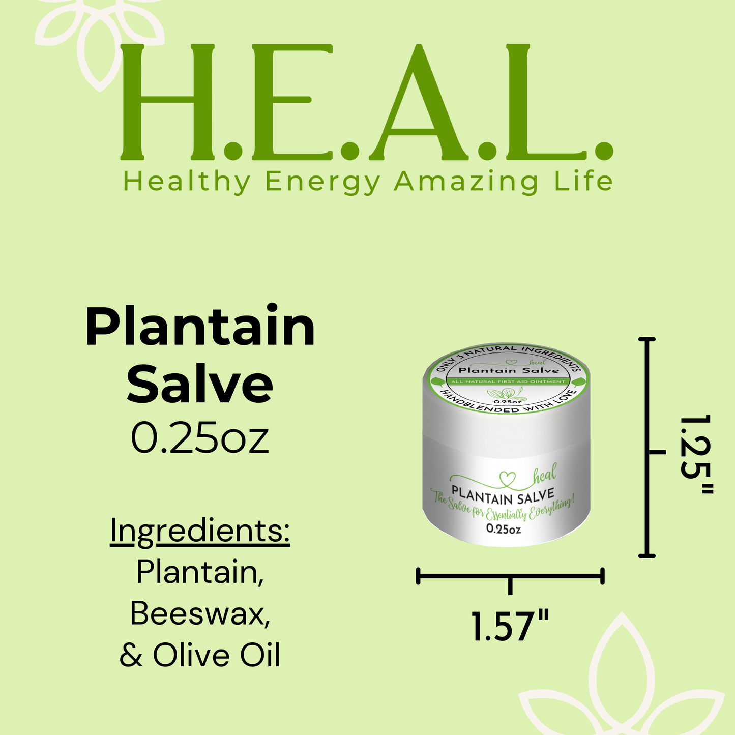 Plantain Salves: 0.25oz