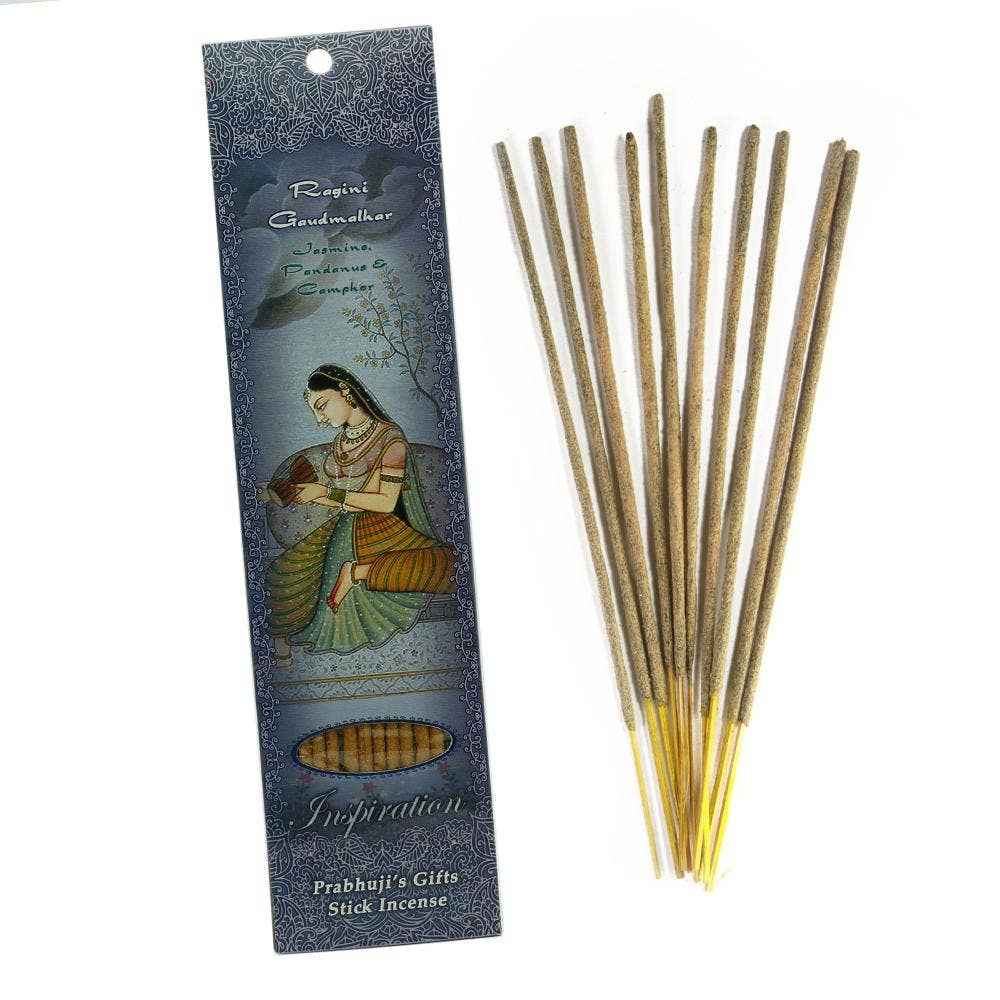 Incense Sticks Ragini Gaudmalhar - Jasmine, Pandanus, Camphor - Inspiration
