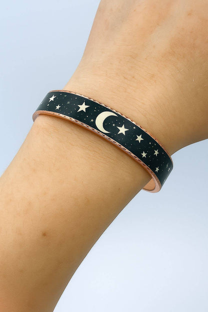BNS MS Moon and Star Narrow Bracelet