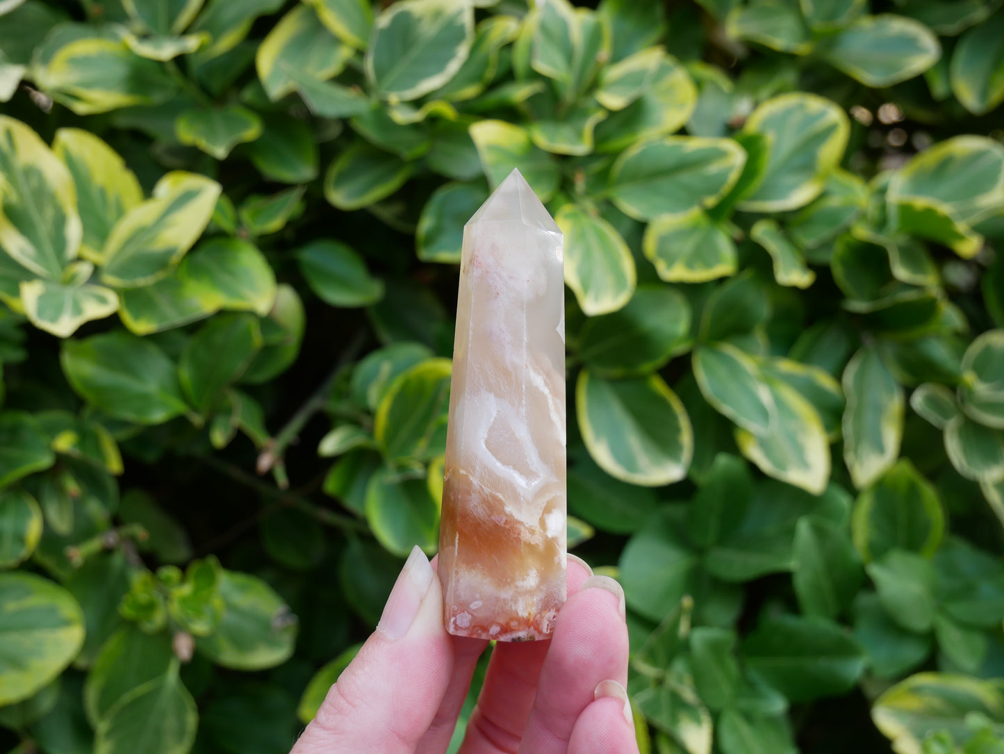 Flower Agate Crystal Tower Points