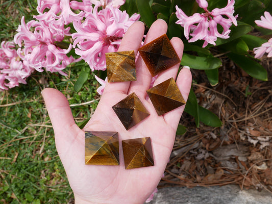 Tigers Eye Pyramids