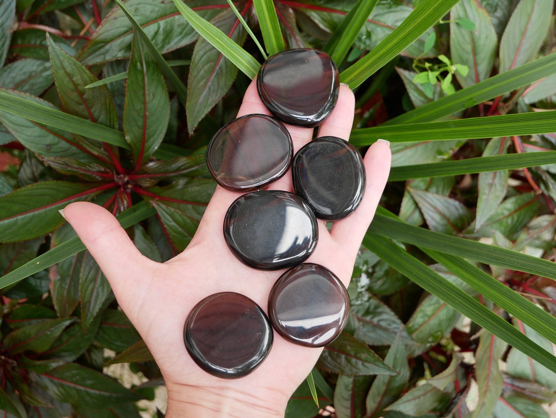 Black Obsidian Palm Stones - The Healing Sanctuary