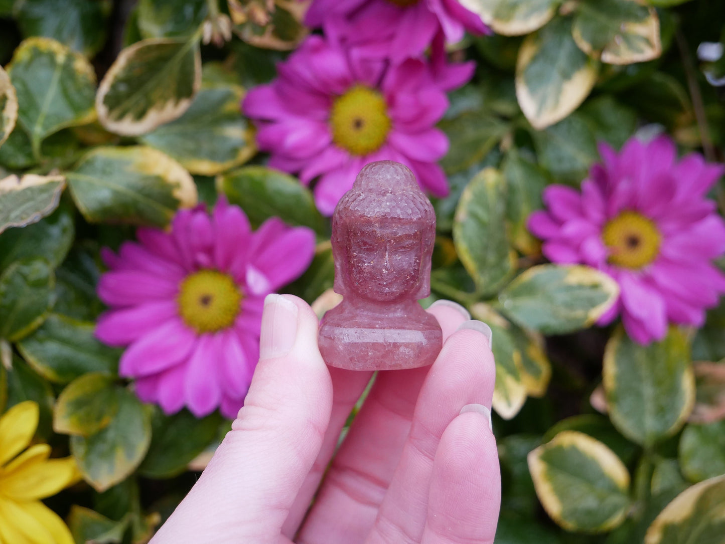Strawberry Quartz Buddha