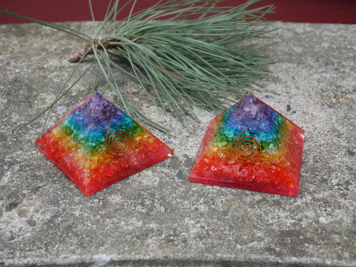 Chakra Orgonite LARGE Pyramids - The Healing Sanctuary