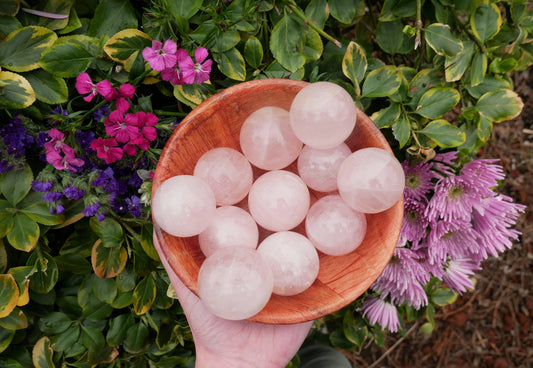 Rose Quartz Spheres - 1 Kilo