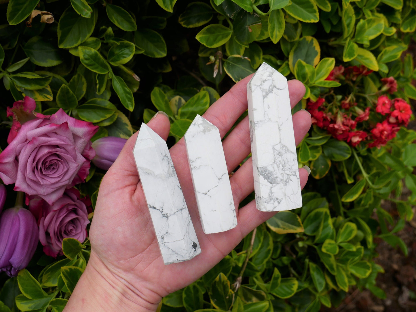 Howlite Crystal Tower Points